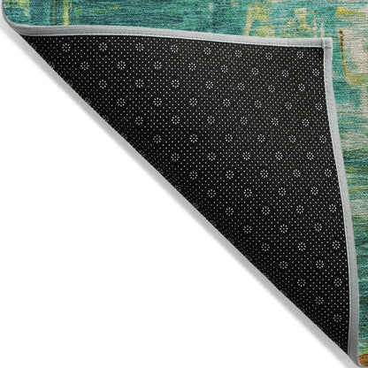 Machine Washable Indoor/Outdoor Chantille Green 8' x 10' Rug