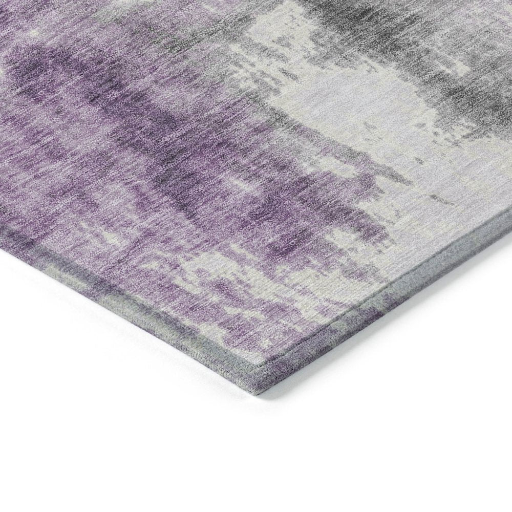 Machine Washable Indoor/Outdoor Chantille Purple 8' x 10' Rug