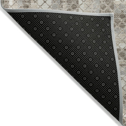 Machine Washable Indoor/Outdoor Chantille Taupe 8' x 10' Rug