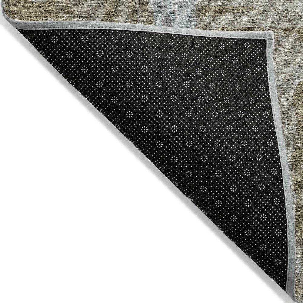 Machine Washable Indoor/Outdoor Chantille ACN2015 Brown 8' x 10' Rug