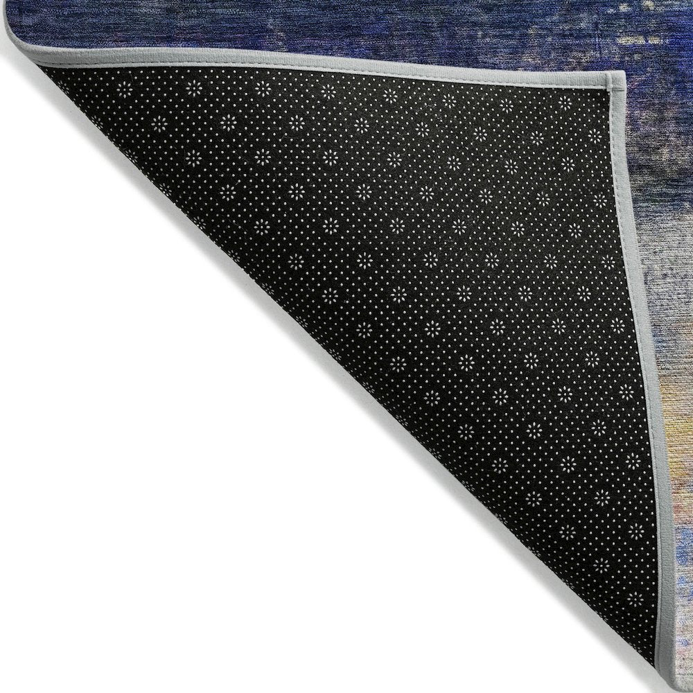 Machine Washable Indoor/Outdoor Chantille ACN2016 Blue 8' x 10' Rug