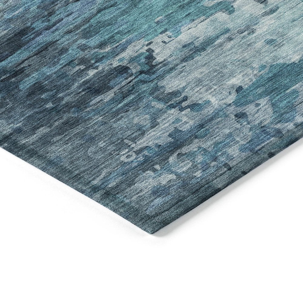 Machine Washable Indoor/Outdoor Chantille ACN2034 Blue 8' x 10' Rug