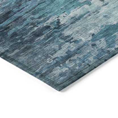 Machine Washable Indoor/Outdoor Chantille ACN2034 Blue 8' x 10' Rug