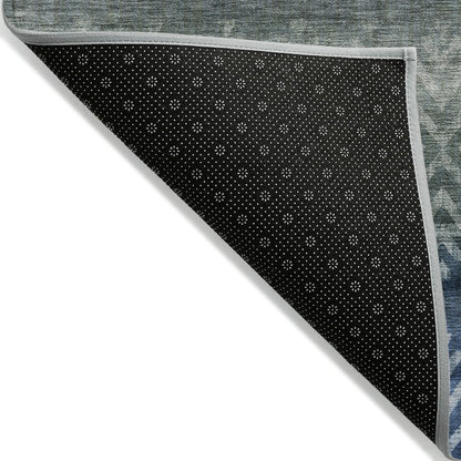 Machine Washable Indoor/Outdoor Chantille ACN2042 Blue 8' x 10' Rug