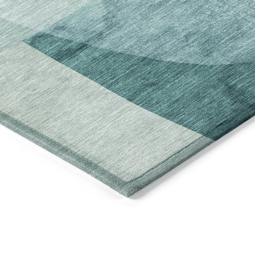 Machine Washable Indoor/Outdoor Chantille ACN2057 Teal 8' x 10' Rug