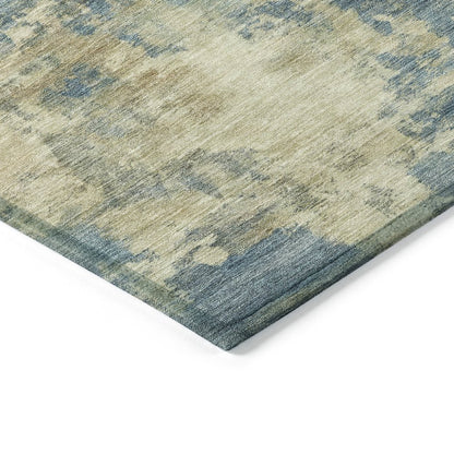 Machine Washable Indoor/Outdoor Chantille ACN2066 Blue 8' x 10' Rug