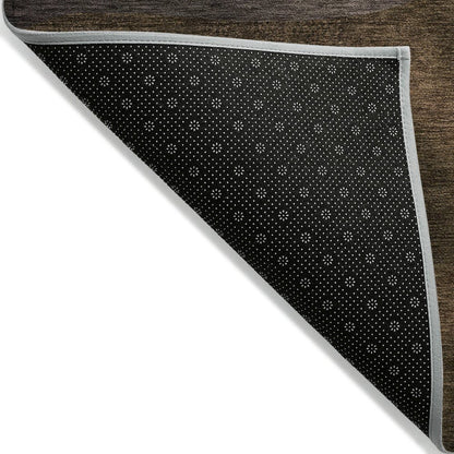 Machine Washable Indoor/Outdoor Chantille ACN2078 Brown 8' x 10' Rug