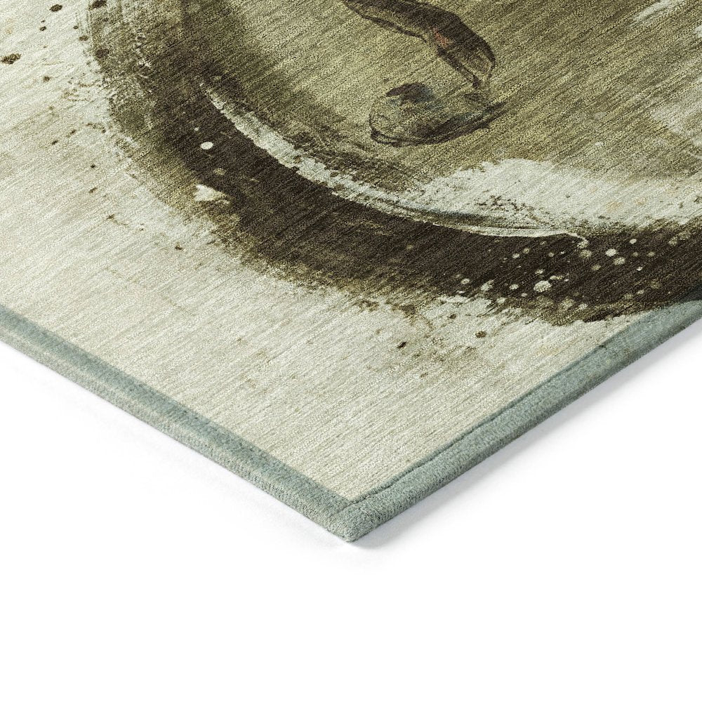 Machine Washable Indoor/Outdoor Chantille ACN2091 Brown 8' x 10' Rug