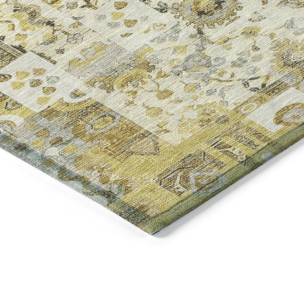 Machine Washable Indoor/Outdoor Chantille ACN2099 Gold 8' x 10' Rug