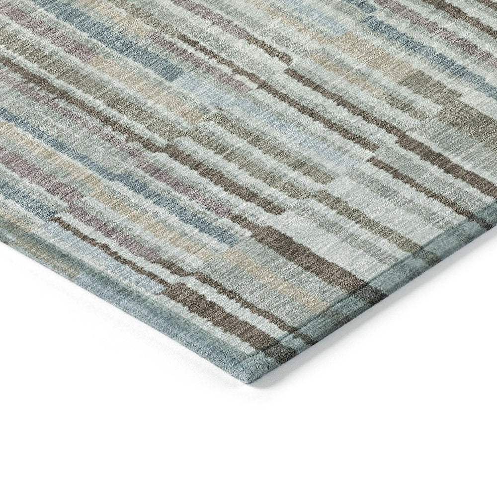 Machine Washable Indoor/Outdoor Chantille ACN2102 Teal 8' x 10' Rug