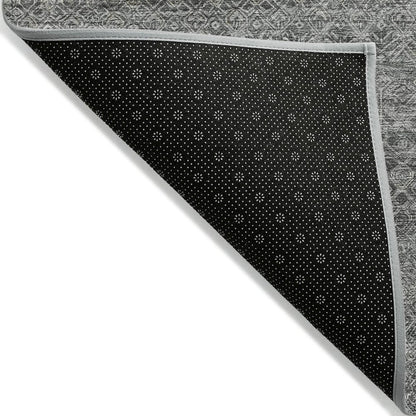 Machine Washable Indoor/Outdoor Chantille ACN2105 Pewter 8' x 10' Rug