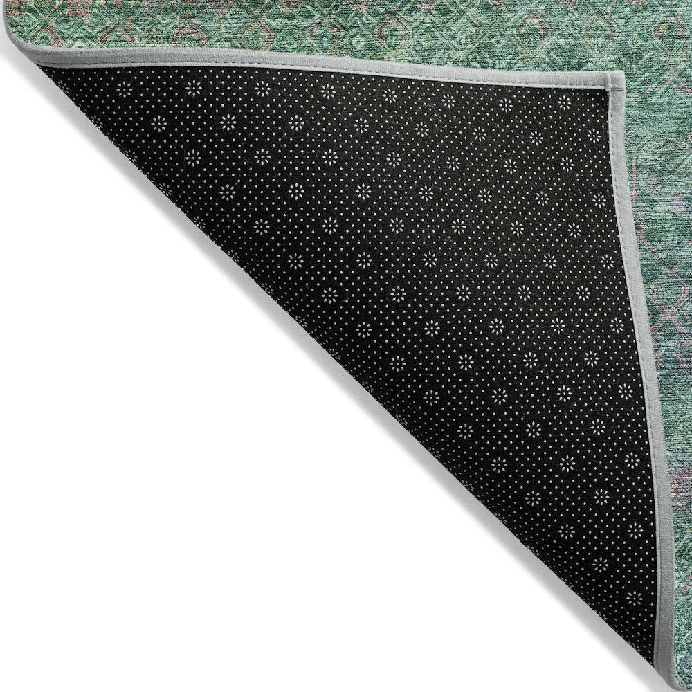 Machine Washable Indoor/Outdoor Chantille ACN2106 Green 8' x 10' Rug
