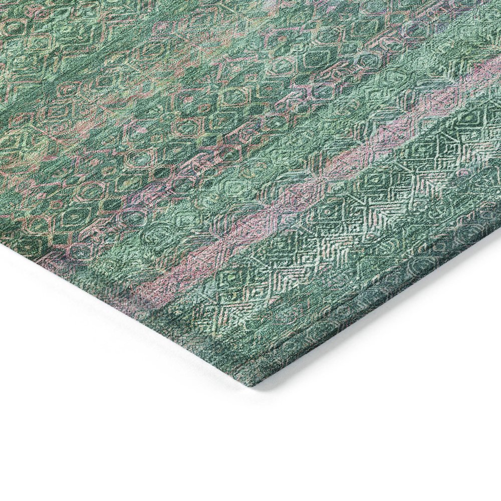 Machine Washable Indoor/Outdoor Chantille ACN2106 Green 8' x 10' Rug