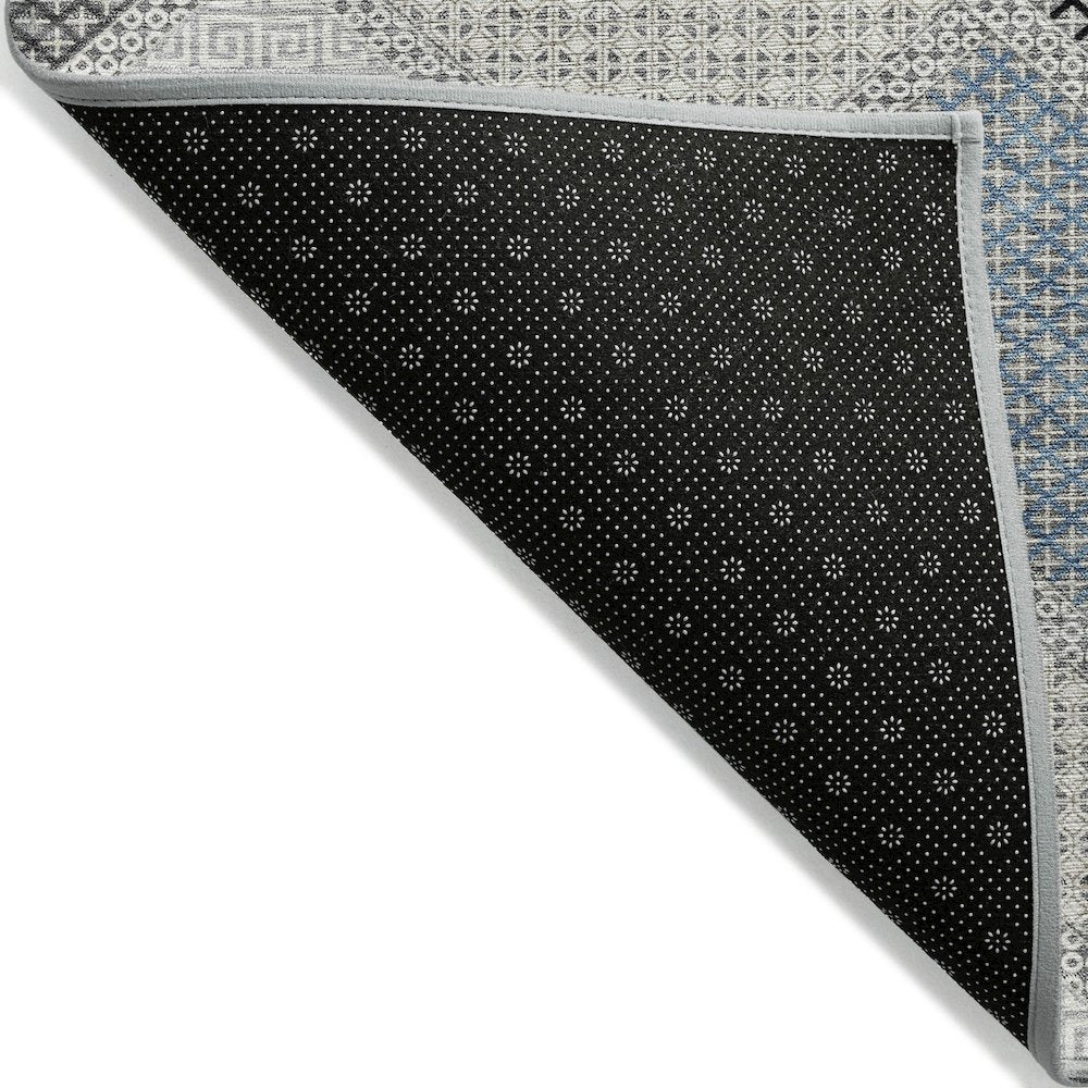 Machine Washable Indoor/Outdoor Chantille ACN2111 Gray 8' x 10' Rug