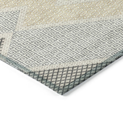Machine Washable Indoor/Outdoor Chantille ACN2111 Pewter 8' x 10' Rug