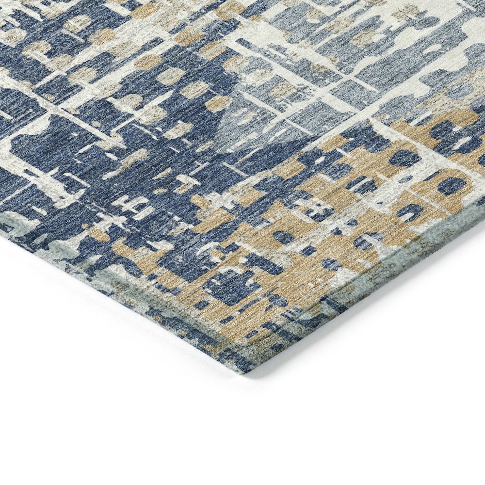 Machine Washable Indoor/Outdoor Chantille ACN2116 Navy 8' x 10' Rug