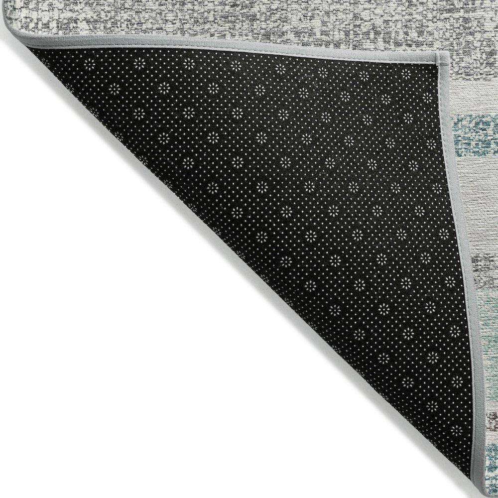 Machine Washable Indoor/Outdoor Chantille ACN2122 Teal 8' x 10' Rug