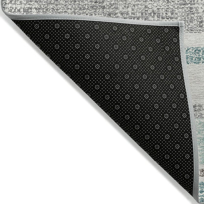 Machine Washable Indoor/Outdoor Chantille ACN2122 Teal 8' x 10' Rug