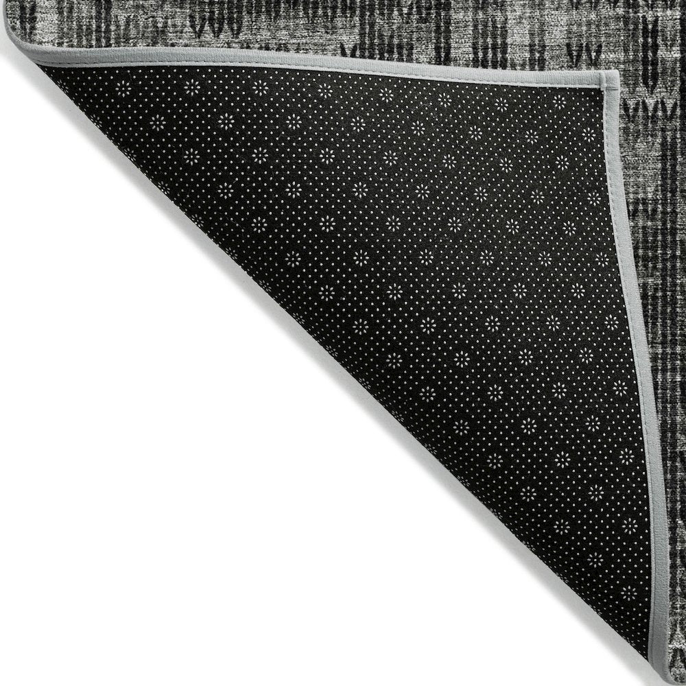 Machine Washable Indoor/Outdoor Chantille ACN2130 Charcoal 8' x 10' Rug