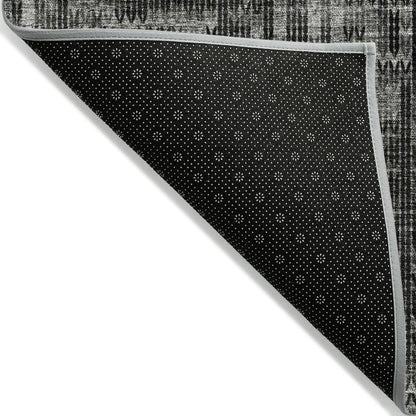 Machine Washable Indoor/Outdoor Chantille ACN2130 Charcoal 8' x 10' Rug