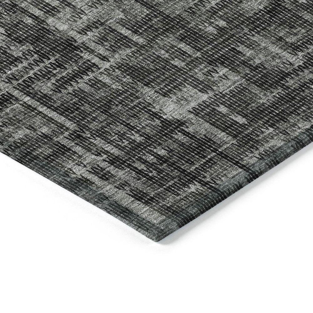Machine Washable Indoor/Outdoor Chantille ACN2130 Charcoal 8' x 10' Rug