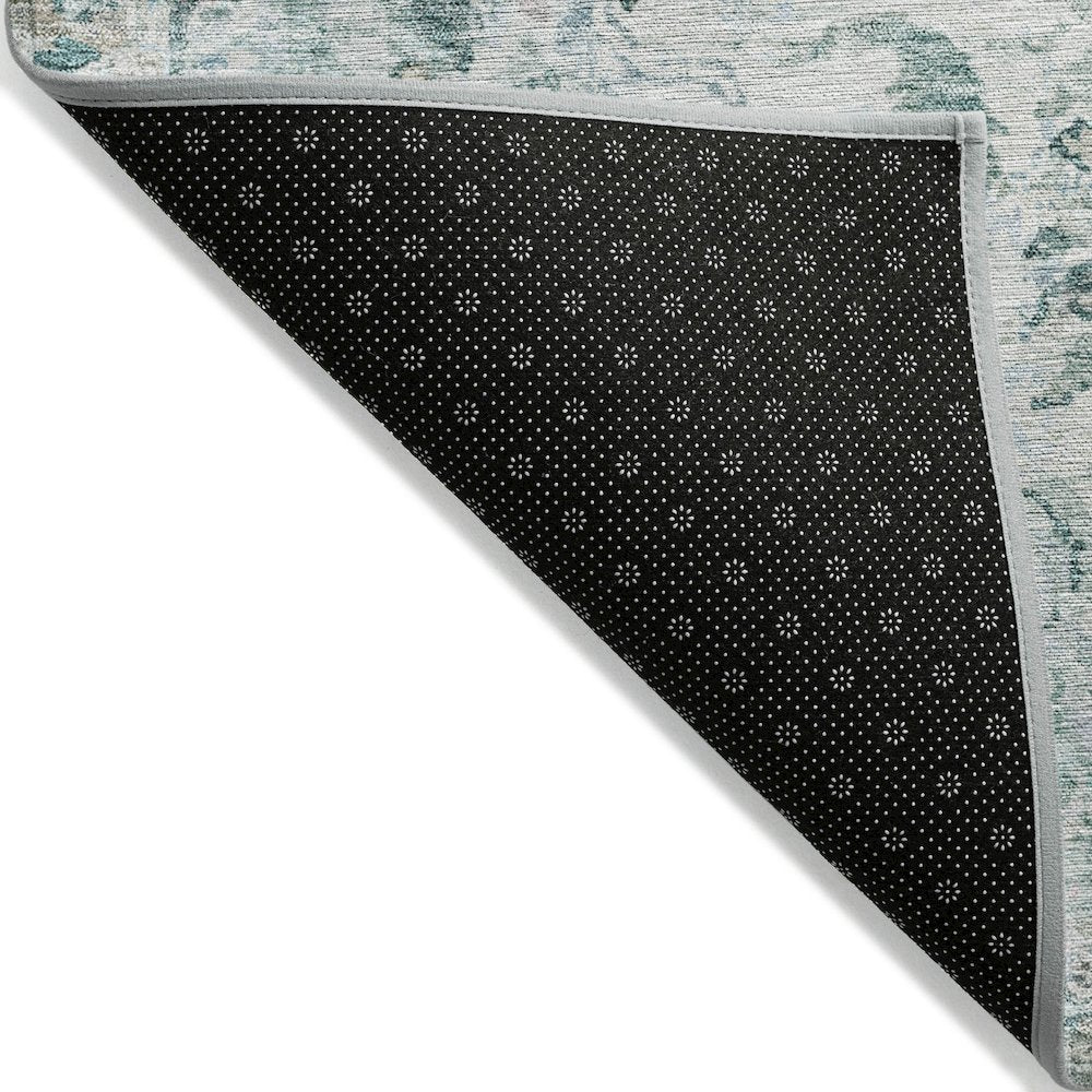 Machine Washable Indoor/Outdoor Chantille ACN2138 Teal 8' x 10' Rug