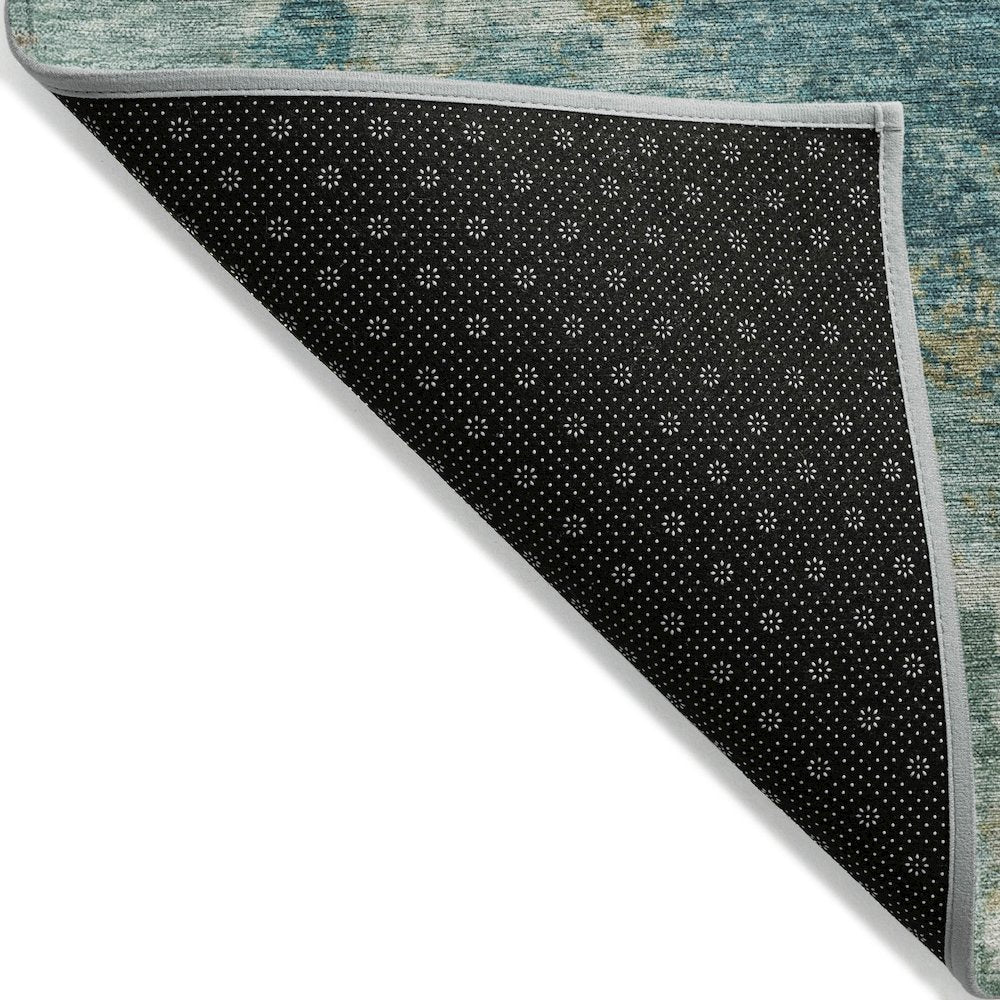 Machine Washable Indoor/Outdoor Chantille ACN2147 Teal 8' x 10' Rug