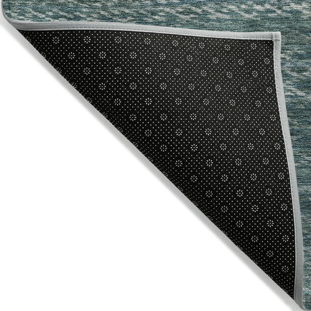 Machine Washable Indoor/Outdoor Chantille ACN2150 Teal 8' x 10' Rug