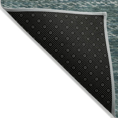 Machine Washable Indoor/Outdoor Chantille ACN2150 Teal 8' x 10' Rug