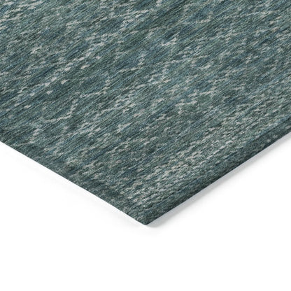 Machine Washable Indoor/Outdoor Chantille ACN2150 Teal 8' x 10' Rug