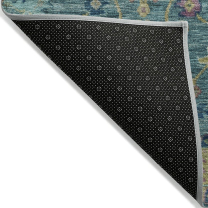 Machine Washable Indoor/Outdoor Chantille ACN2151 Teal 8' x 10' Rug