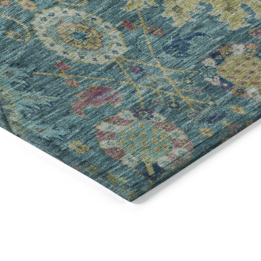 Machine Washable Indoor/Outdoor Chantille ACN2151 Teal 8' x 10' Rug