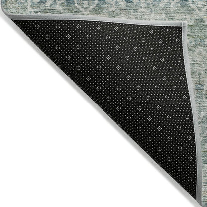 Machine Washable Indoor/Outdoor Chantille ACN2152 Teal 8' x 10' Rug