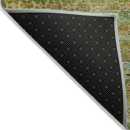 Machine Washable Indoor/Outdoor Chantille ACN2155 Green 8' x 10' Rug