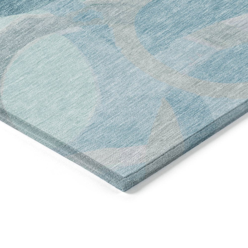 Machine Washable Indoor/Outdoor Chantille ACN2168 Teal 8' x 10' Rug