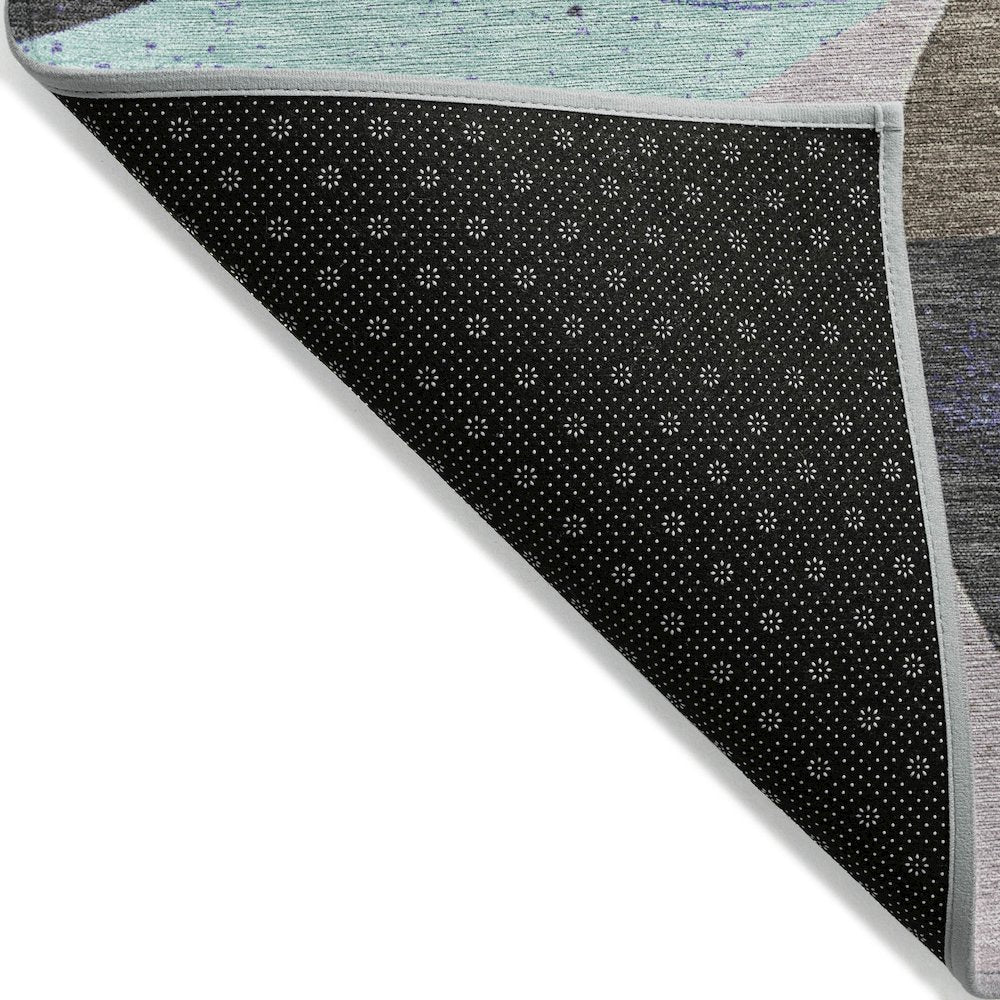 Machine Washable Indoor/Outdoor Chantille ACN2185 Teal 8' x 10' Rug