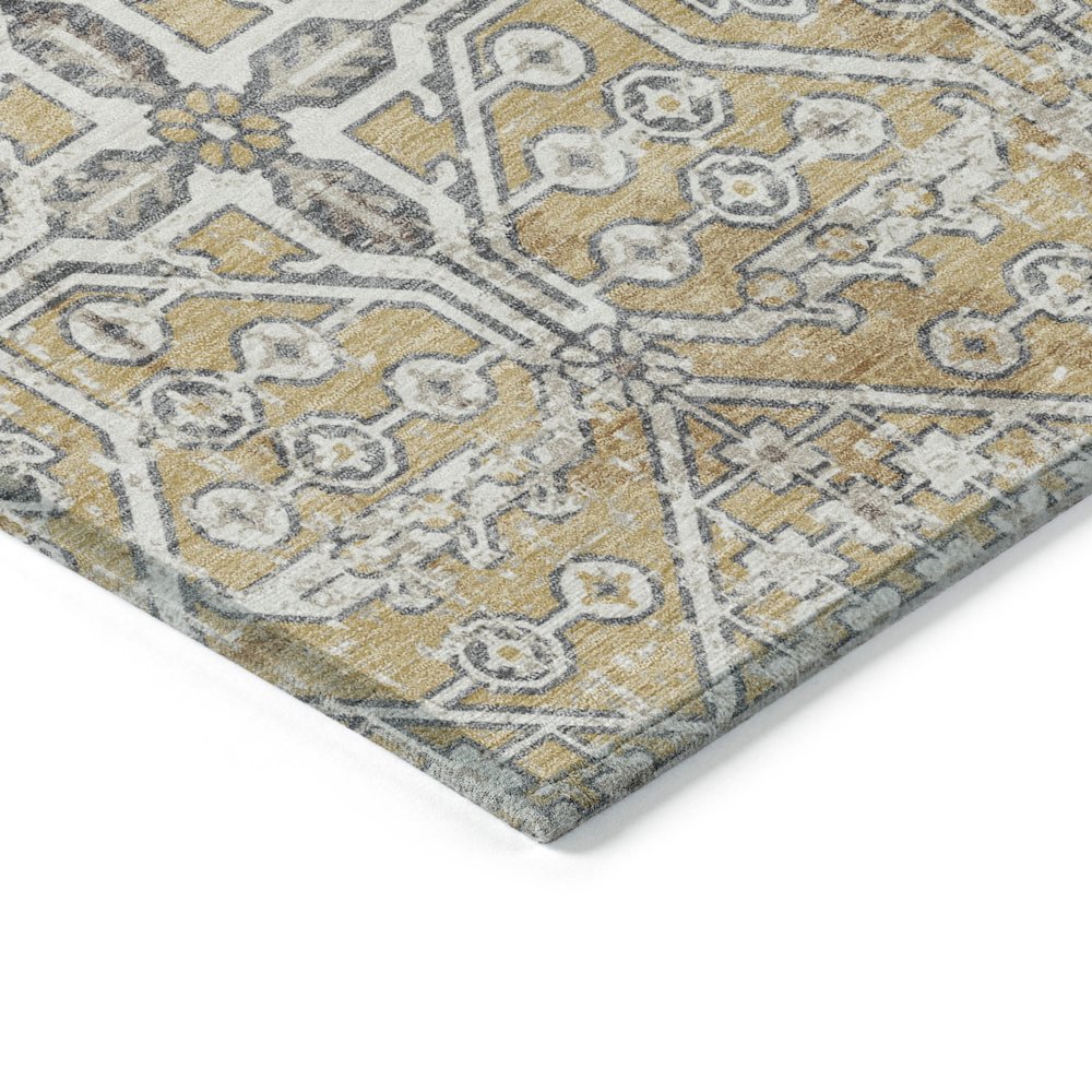 Machine Washable Indoor/Outdoor Chantille ACN2197 Gold 8' x 10' Rug