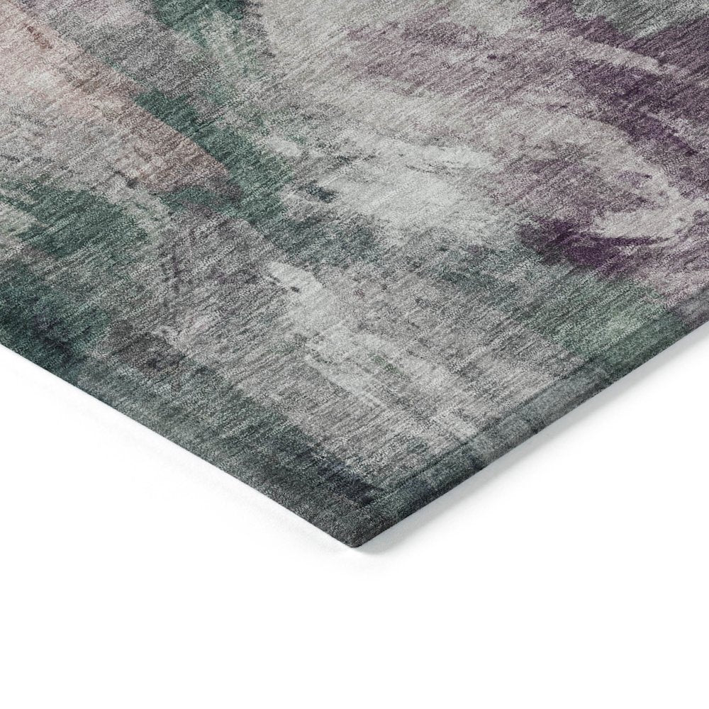 Machine Washable Indoor/Outdoor Chantille ACN2204 Green 8' x 10' Rug