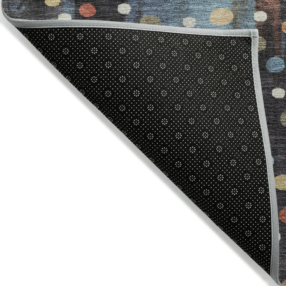 Machine Washable Indoor/Outdoor Chantille ACN2213 Teal 8' x 10' Rug