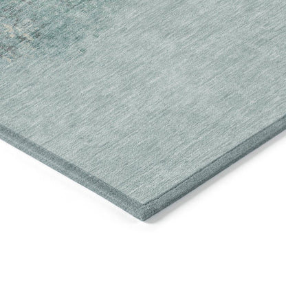 Machine Washable Indoor/Outdoor Chantille ACN2214 Teal 8' x 10' Rug