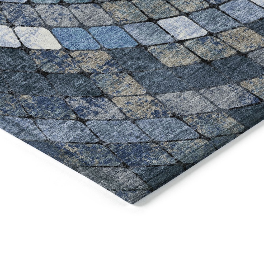Machine Washable Indoor/Outdoor Chantille ACN2216 Navy 8' x 10' Rug