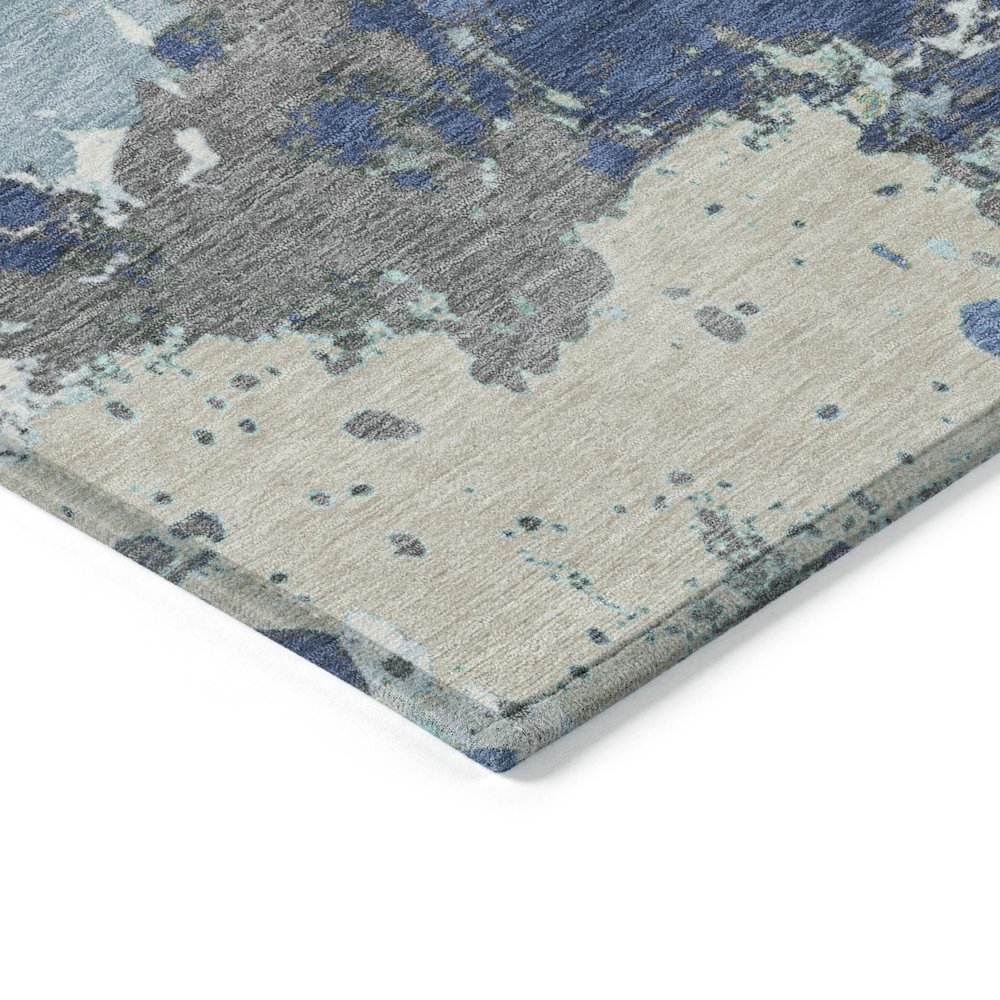 Machine Washable Indoor/Outdoor Chantille ACN2217 Denim 8' x 10' Rug