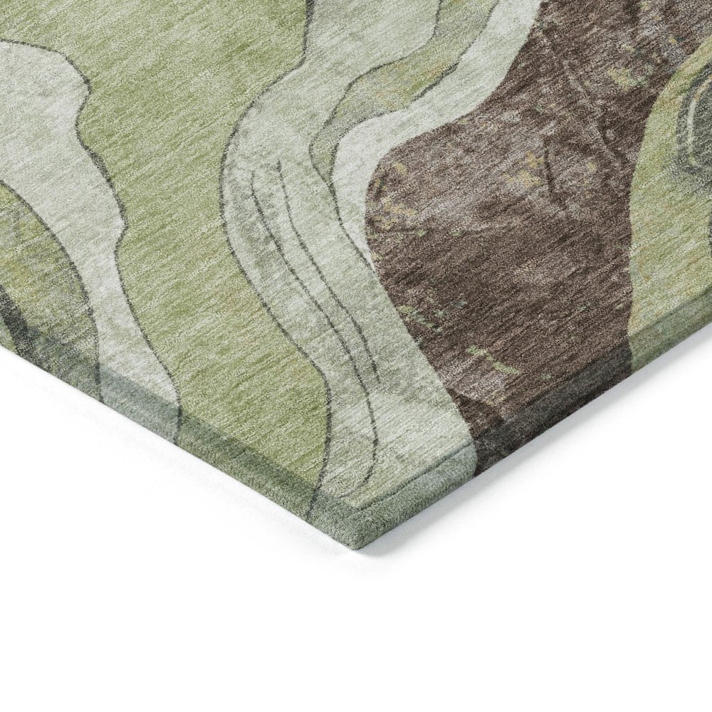 Machine Washable Indoor/Outdoor Chantille ACN2219 Aloe 8' x 10' Rug