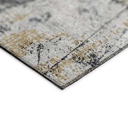 Indoor/Outdoor Accord AAC33 Black Washable 8' x 10' Rug