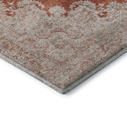 Premium Machine Washable Mayfield AMF1003 Rust 8' x 10' Rug