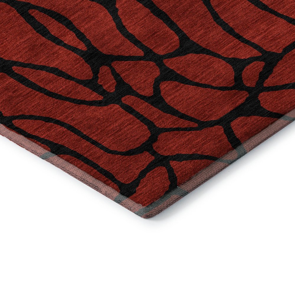 Premium Machine Washable Mayfield AMF1023 Red 8' x 10' Rug