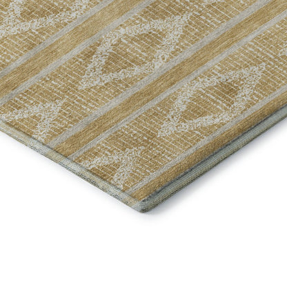 Premium Machine Washable Mayfield AMF1029 Gold 8' x 10' Rug