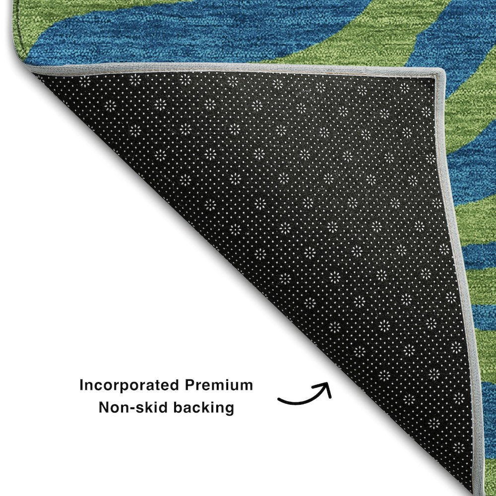 Premium Machine Washable Mayfield AMF1043 Green 8' x 10' Rug