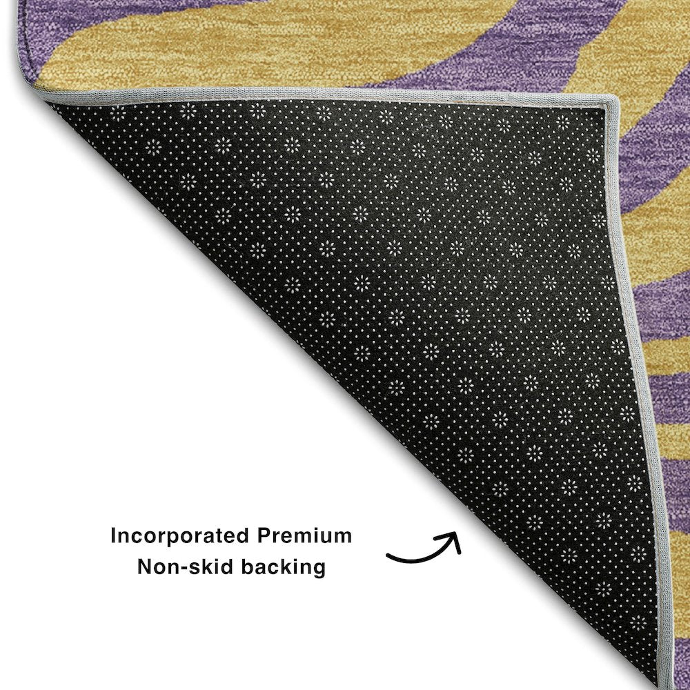 Premium Machine Washable Mayfield AMF1043 Purple 8' x 10' Rug