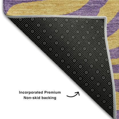 Premium Machine Washable Mayfield AMF1043 Purple 8' x 10' Rug